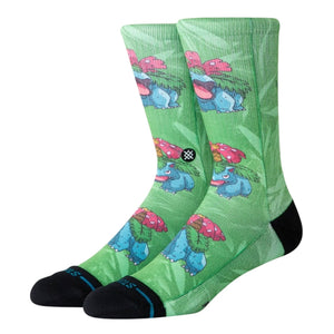 Stance x Pokemon Venusaur AOP Crew Socks - Green - Unisex Crew Length Socks by Stance