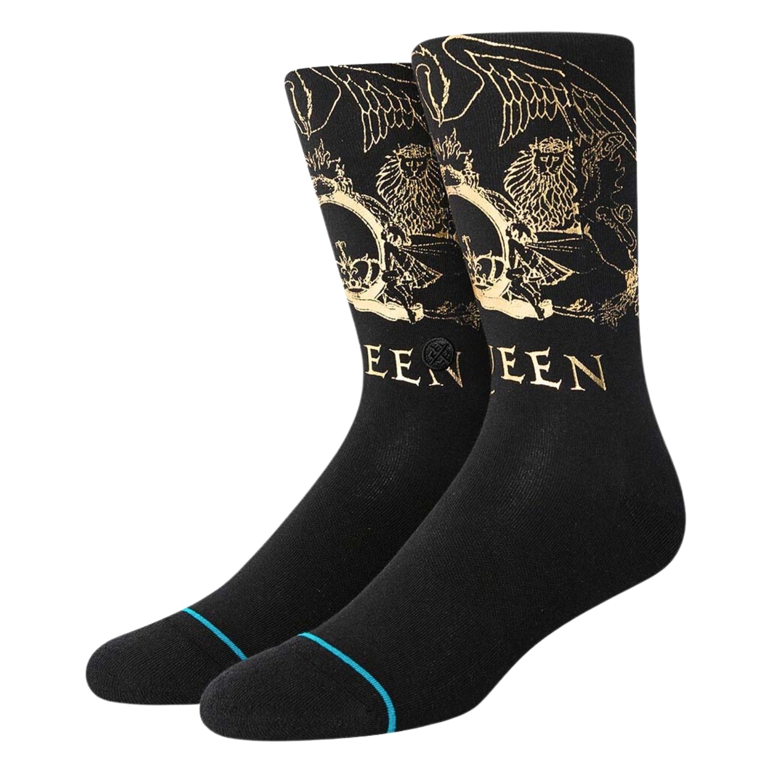 Stance X Queen Golden Socks - Black - Unisex Crew Length Socks by Stance