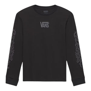 Vans Boys MTE Wavy Dune Longsleeve Kids T-Shirt - Black - Boys Skate Brand T-Shirt by Vans