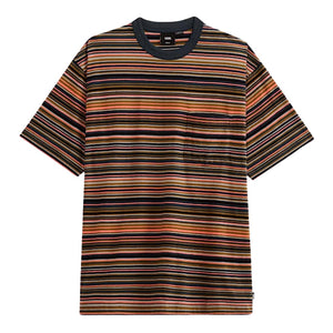 Vans Braden Stripe Knit T-Shirt - Parisian Night - Mens Pocket T-Shirt by Vans