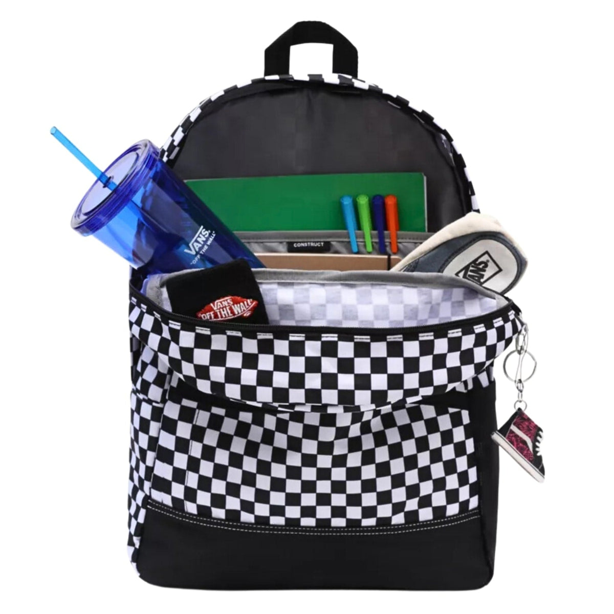 Vans Construct Skool Backpack - Black White Checkers - Backpack by Vans One Size
