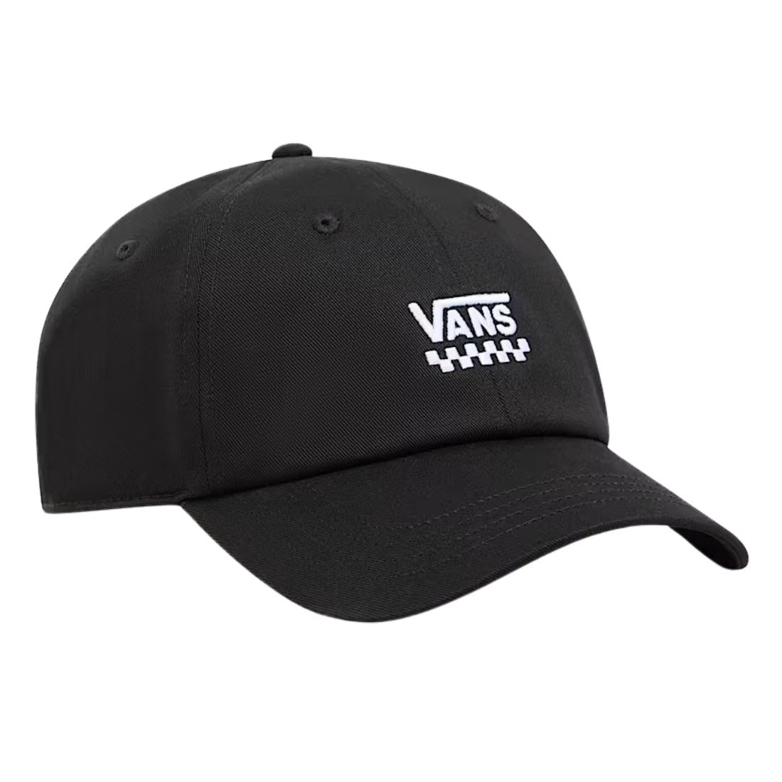 Vans Court Side Curved Bill Jockey Cap - Black - Strapback Cap by Vans One Size