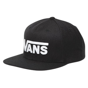 Vans Drop V II Snapback Hat Cap - Black/White - Snapback Cap by Vans One Size