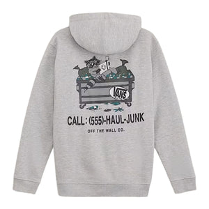 Vans Dumpster Raccoon Full Zip Hood - Cement Heather - Boys Zip Up Hoodie by Vans
