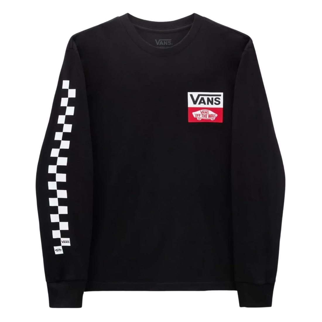 Vans Kids OG Logo Long Sleeve T-Shirt - Black - Boys Skate Brand T-Shirt by Vans