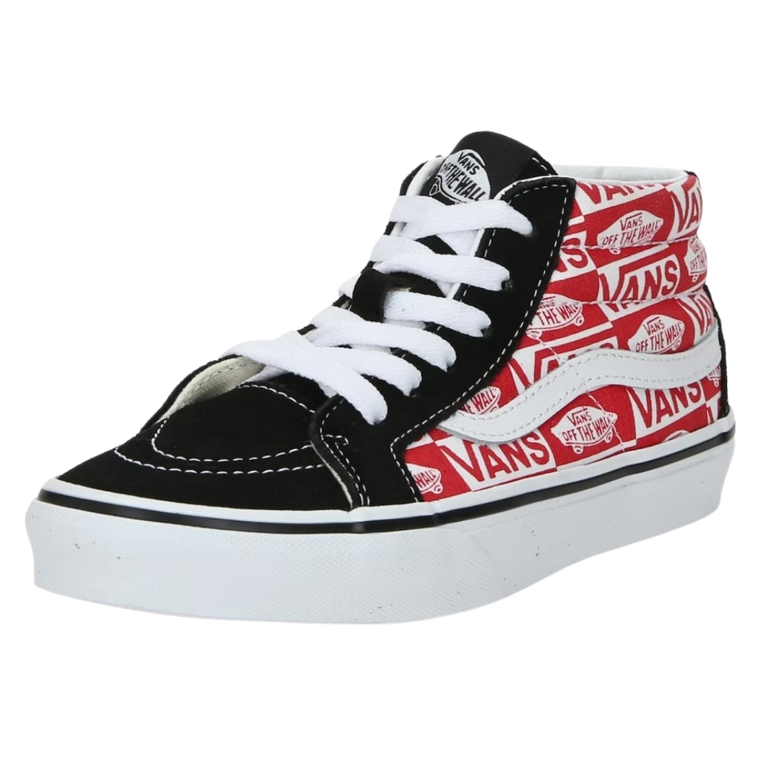 Vans Kids Sk8Mid Reissue V Shoes - Logo/Blk/Red - Boys High Top Trainers by Vans