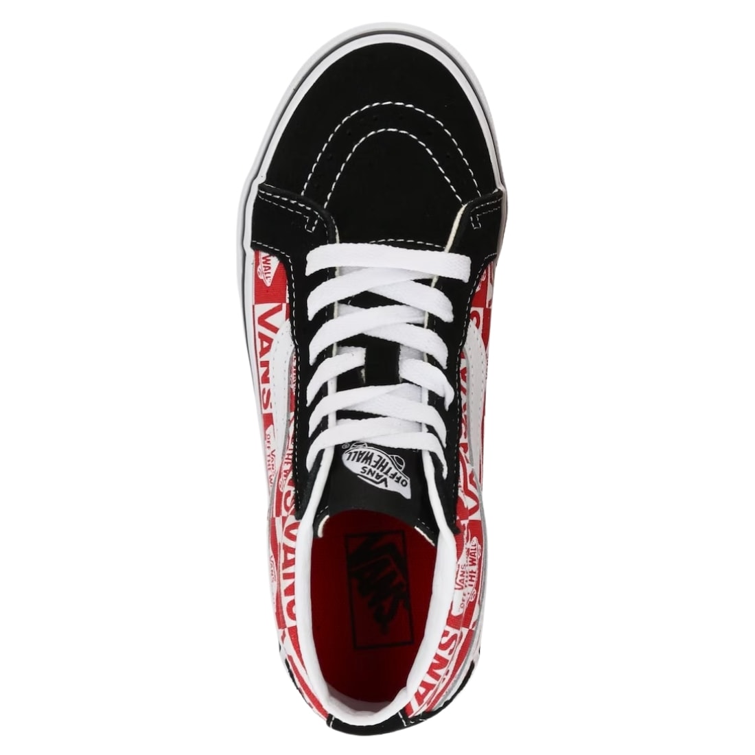 Vans Kids Sk8Mid Reissue V Shoes - Logo/Blk/Red - Boys High Top Trainers by Vans