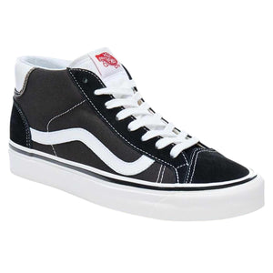 Vans Mid Skool 37 Shoes - Black/True White - Mens High Top Trainers by Vans