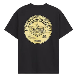 Vans Scratched Records T-Shirt - Black - Mens Graphic T-Shirt by Vans