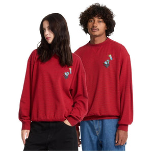 Volcom FA JJ Villard Crew - Lifeguard Red - Mens Crew Neck Sweatshirt by Volcom