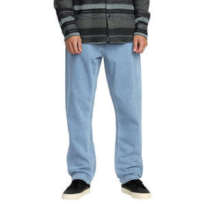 Volcom Fivedown Denim - Camper Blue - Mens Relaxed/Loose Denim Jeans by Volcom