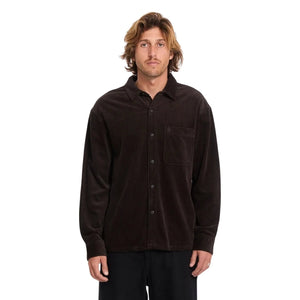 Volcom Fostered II Cord Longsleeve Shirt - Cacao FA26 - Mens Casual Shirt by Volcom