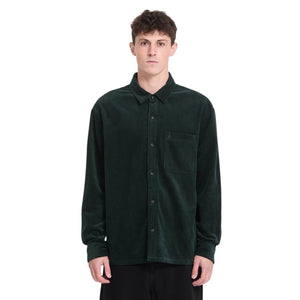 Volcom Fostered II Cord Longsleeve Shirt - Scarab - Mens Casual Shirt by Volcom