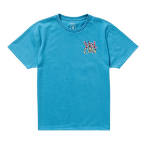 Volcom Kids Eye Warp Boys T-Shirt - Blue Turquoise - Boys Skate Brand T-Shirt by Volcom
