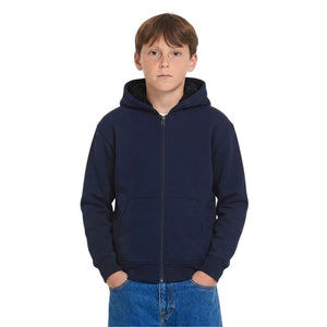 Volcom Kids Single Stone Lined Zip - Marine - Boys Zip Up Hoodie by Volcom