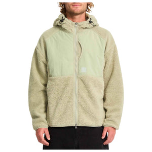 Volcom Nomaa Sherpa Zip - Green Tea - Mens Zip Up Hoodie by Volcom