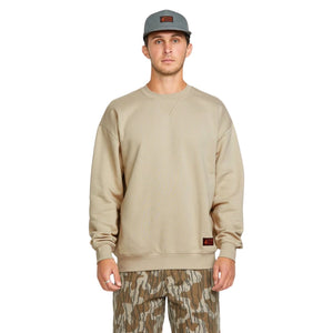 Volcom Operators Crew - Light Khaki - Mens Crew Neck Sweatshirt by Volcom