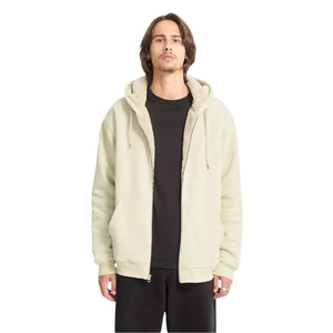 Volcom Single Stone Lined Zip Hood - Light Beige - Mens Zip Up Hoodie by Volcom