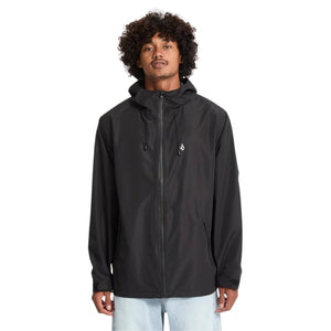 Volcom Thunder Stone 10K Jacket - Black - Mens Windbreaker/Rain Jacket by Volcom