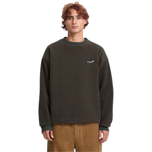 Volcom Too Kool Loose Fit Crew - Rinsed Black - Mens Crew Neck Sweatshirt by Volcom