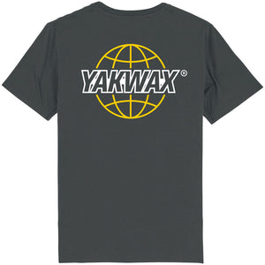 Yakwax Worldwide T-Shirt - Gunmetal/Gold - Mens Graphic T-Shirt by Yakwax