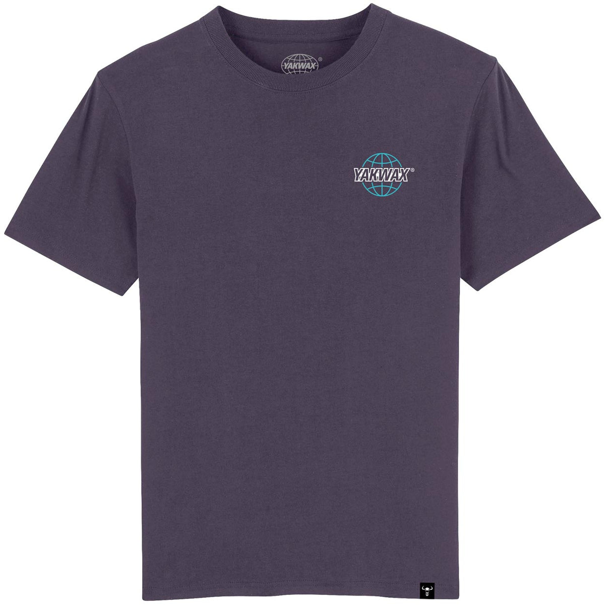 Yakwax Worldwide T-Shirt - Blackcurrant/Sky - Mens Graphic T-Shirt by Yakwax