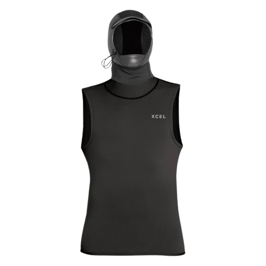 Xcel Eco Insulate-XR Thermal Hooded Rashvest - Black - Mens Hooded Rash Vest by Xcel
