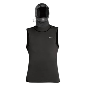 Xcel Eco Insulate-XR Thermal Hooded Rashvest - Black - Mens Hooded Rash Vest by Xcel