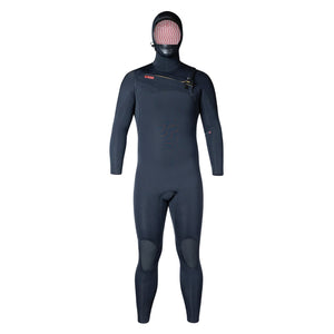 Xcel Mens 5/4mm Infiniti Hooded Chest Zip Wetsuit - Black - Mens Full Length Wetsuit by Xcel