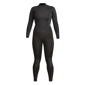 Xcel Womens 3/2mm Axis Backzip Full Wetsuit - Black Flower - Womens Full Length Wetsuit by Xcel