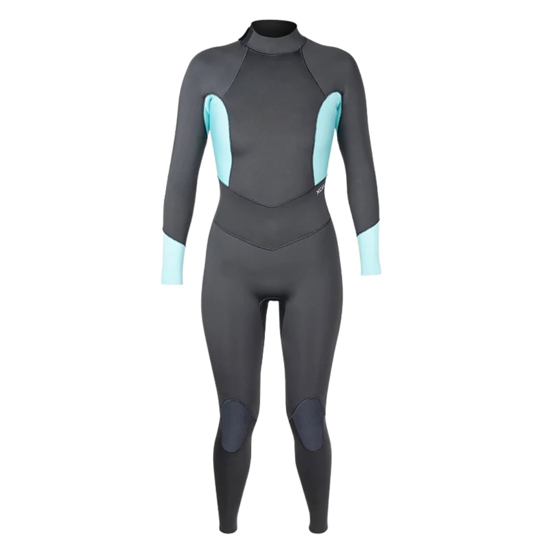 Xcel Womens 3/2mm Axis Back Zip Fullsuit Wetsuit - Graphite/Glacier Blue - Womens Full Length Wetsuit by Xcel