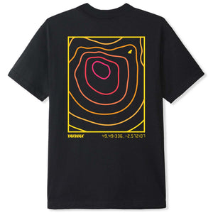 Yakwax Isobar T-Shirt - Black/Heatwave - Mens Graphic T-Shirt by Yakwax