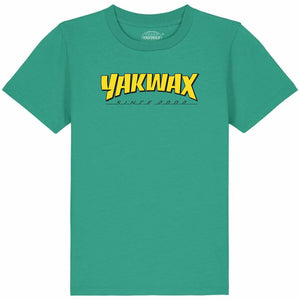 Yakwax Magazine Kids T-Shirt - Green/Yellow - Boys Skate Brand T-Shirt by Yakwax