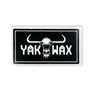 Yakwax OG Logo Sticker 121mm x 68mm - Black - Gifts for Skateboarders by Yakwax