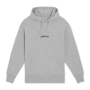 Yakwax Doodle Embroidered Hoodie - Heather Grey - Mens Pullover Hoodie by Yakwax