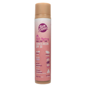 Sun Zapper Pure Zinc Anti-Ageing Tinted Sunscreen SPF30 Pump Bottle - Sunscreen by Sun Zapper 100g