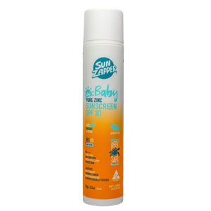 Sun Zapper Pure Zinc Baby Sunscreen SPF30 Pump Bottle - Sunscreen by Sun Zapper 100g