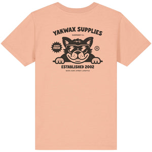 Yakwax Kids Bulldog T-Shirt - Peachy - Boys Skate Brand T-Shirt by Yakwax