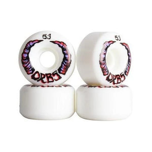 Orbs 53mm Apparitions Round 99A Skateboard Wheels - White - Skateboard Wheels by Orbs 53mm
