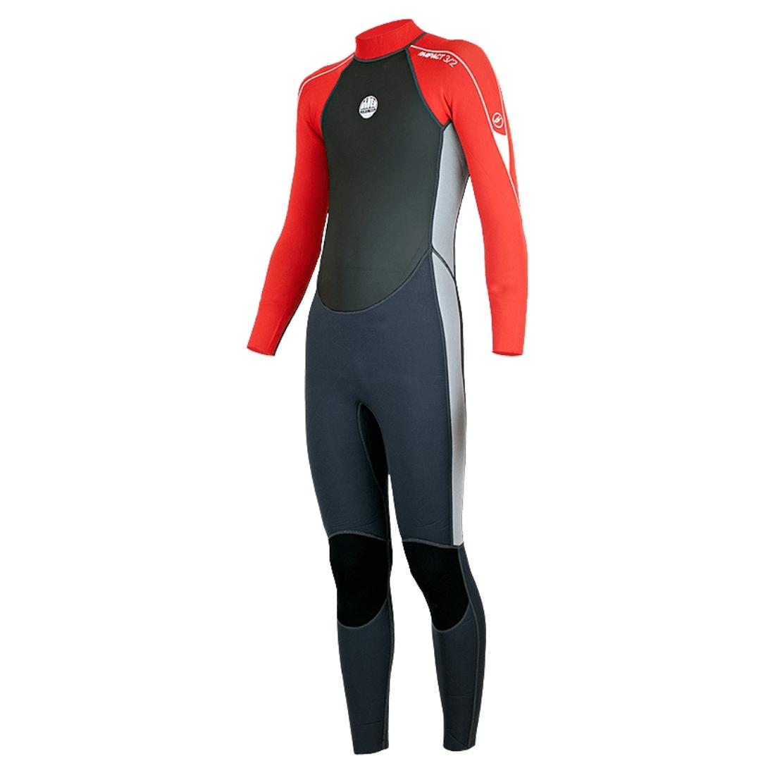 Alder Impact Junior 3/2mm Youth Kids Full Wetsuit 2022 - Red - Kids Full Length Wetsuit by Alder