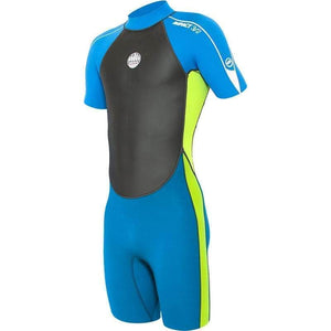 Alder Junior Impact 3/2 Kids Shorty Wetsuit - Lime - Kids Shorty/Spring Wetsuit by Alder