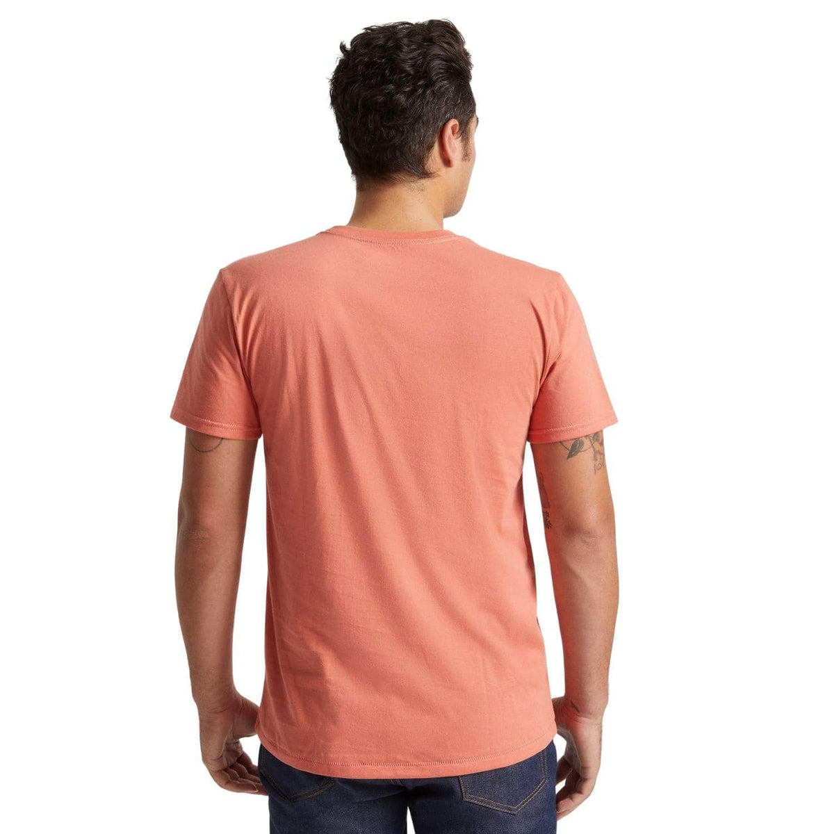 Brixton Basic Tailored T-Shirt - Apricot Jam - Mens Plain T-Shirt by Brixton