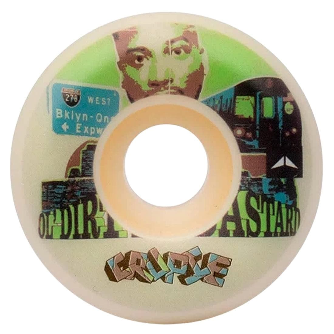 Crupie X ODB Metro Wide Shape Skateboard Wheels - White - Skateboard Wheels by Crupie