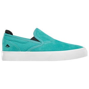 Emerica Wino G6 Slip-On Youth Kids Skate Shoes - Aqua - Boys Skate Shoes by Emerica