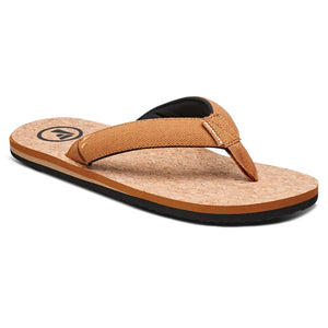 Foamlife Mully Cork Flip Flop - Tan - Mens Flip Flops by FoamLife