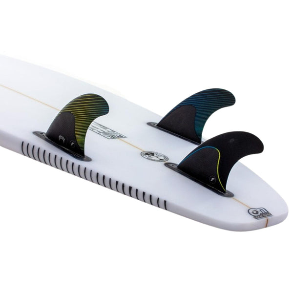 Futures Mayhem Medium Thruster Surfboard Fins Yellow/Blue Free Delivery  Yakwax