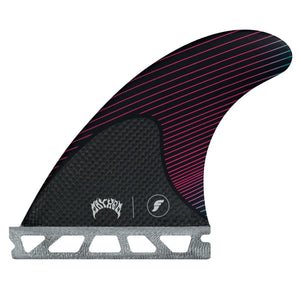 Futures Mayhem Small Thruster Surfboard Fins - Pink/Teal - Futures Fins by Futures Small Fins