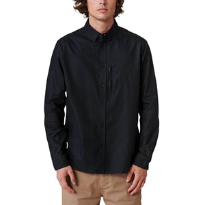 Globe Foundation Long Sleeve Shirt - Black - Mens Flannel Shirt by Globe