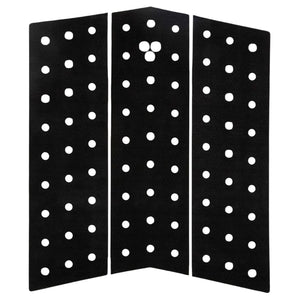 Gorilla Surf Skinny Mid Deck Three Piece Front Foot Surfboard Traction Pad Black