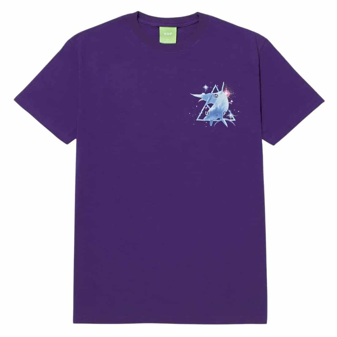 Huf Space Dolphins Washed T-Shirt - Purple - Mens Skate Brand T-Shirt by Huf